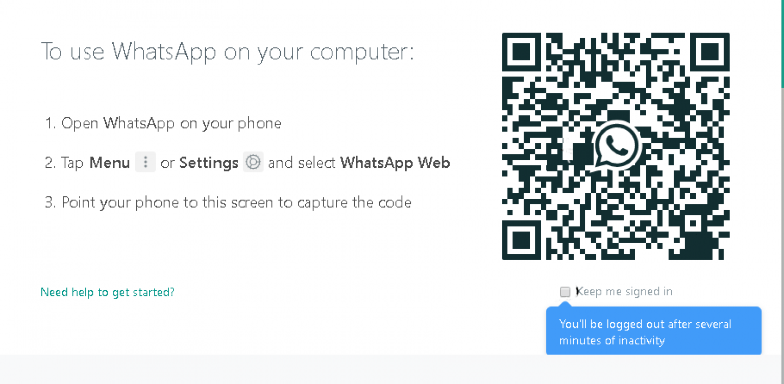 whatsapp web laptop windows 7