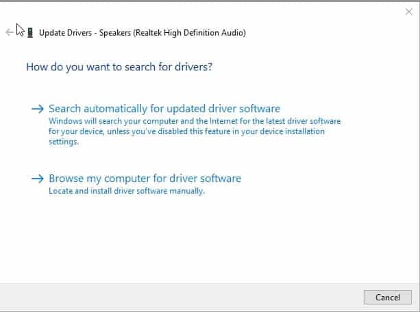 Update driver