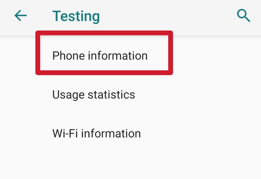 phone information