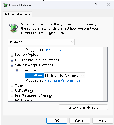 Fix Wifi Slow When Laptop Plugged In